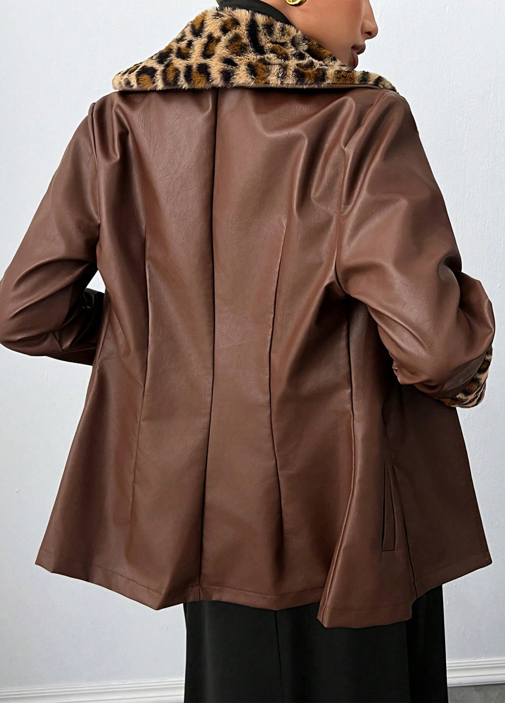 Коричнева демісезонна куртка SHEIN