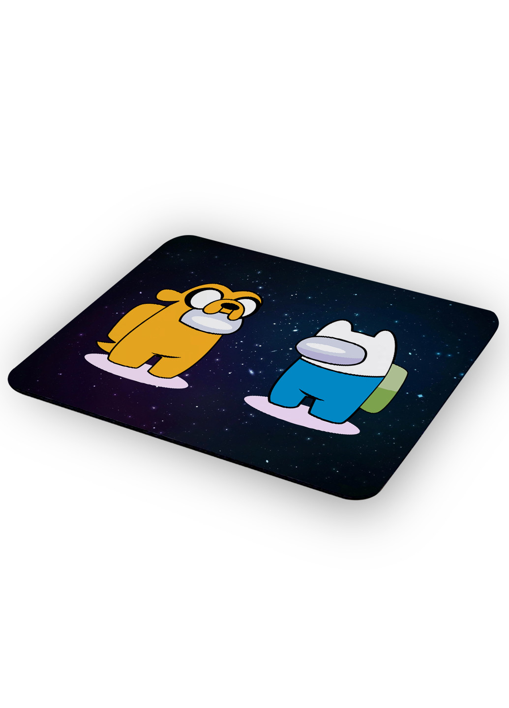 Коврик для мышки Амонг Ас Время приключений Фин и Джейк (Among Us Adventure Time Finn & Jake) (25108-2414) 29х21 см MobiPrint (224437301)