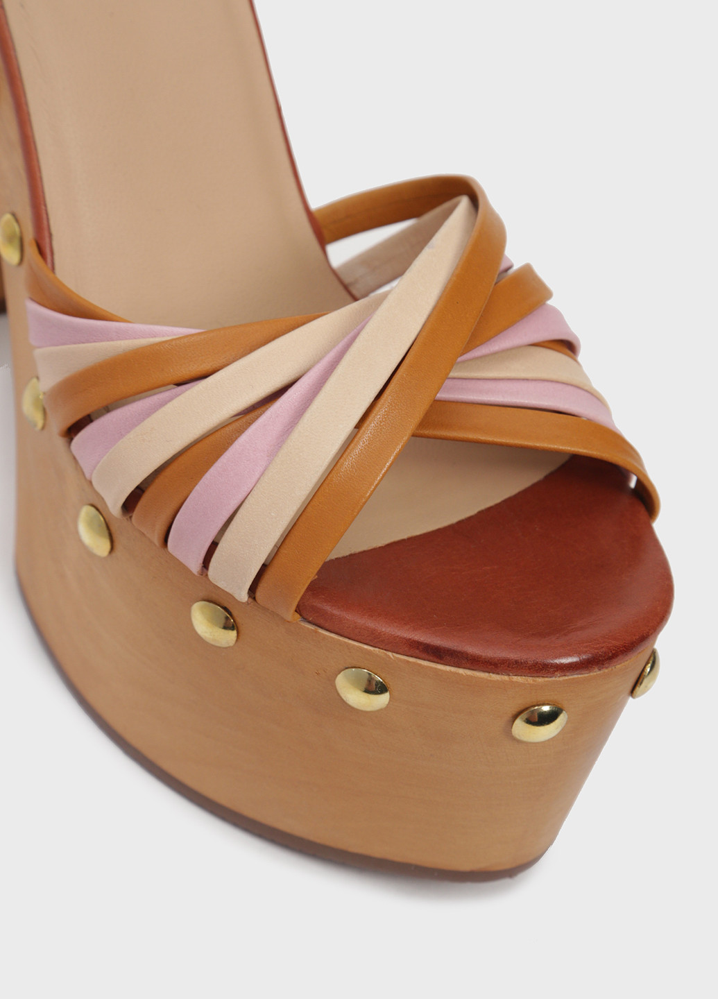 Бежевые босоножки Tommy Hilfiger с ремешком со стразами