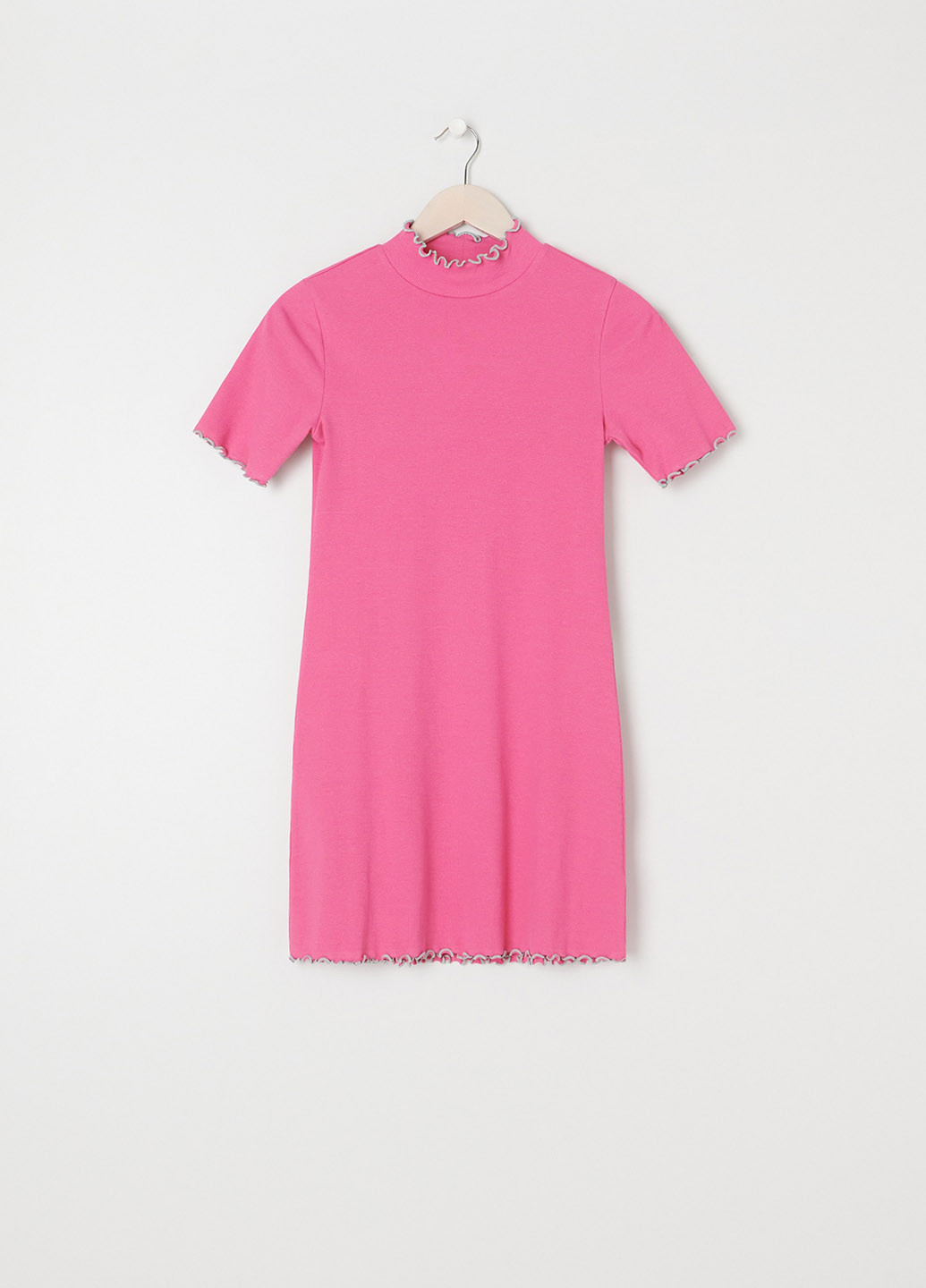 Розовое кэжуал платье платье-водолазка Sinsay однотонное