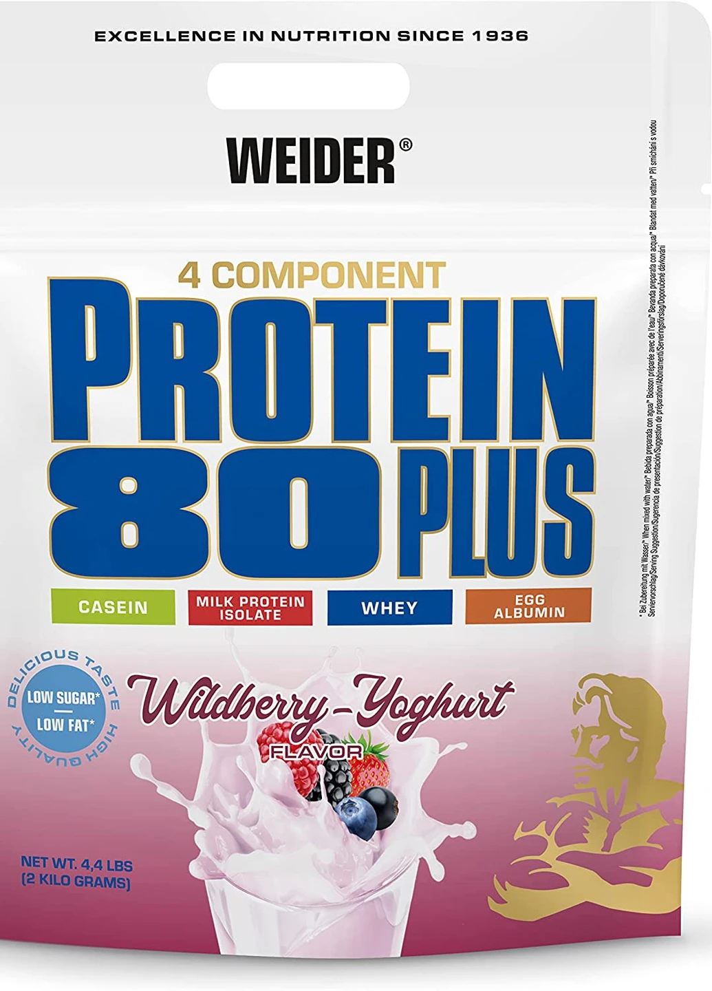 Протеїн Protein 80 Plus 2000 g (Wildberry - Youghurt) Weider (256143712)