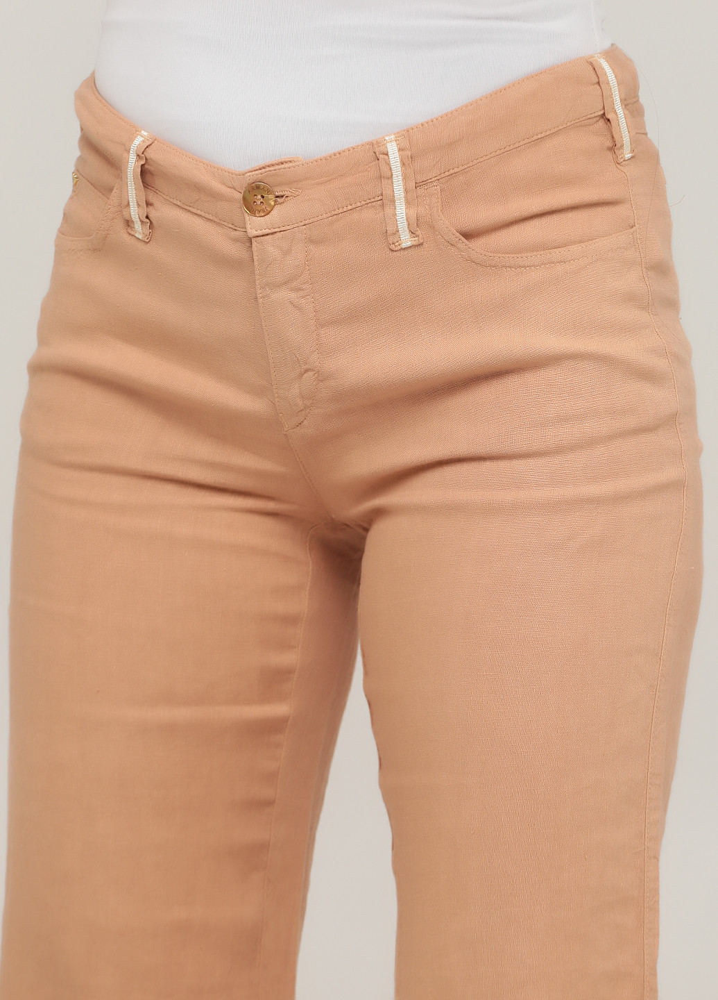 Пудровые кэжуал демисезонные клеш брюки Armani Jeans