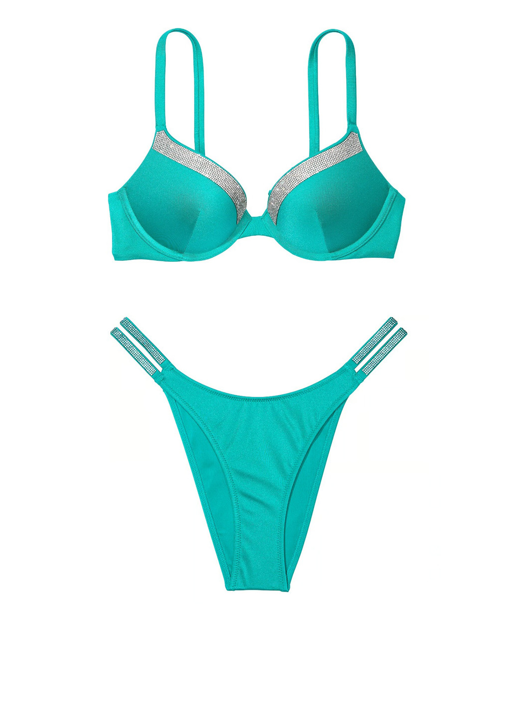 Бирюзовый летний купальник (лиф, трусики) раздельный Victoria's Secret