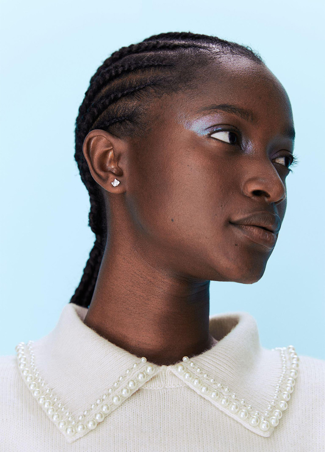 Айвори кэжуал платье платье-свитер H&M однотонное