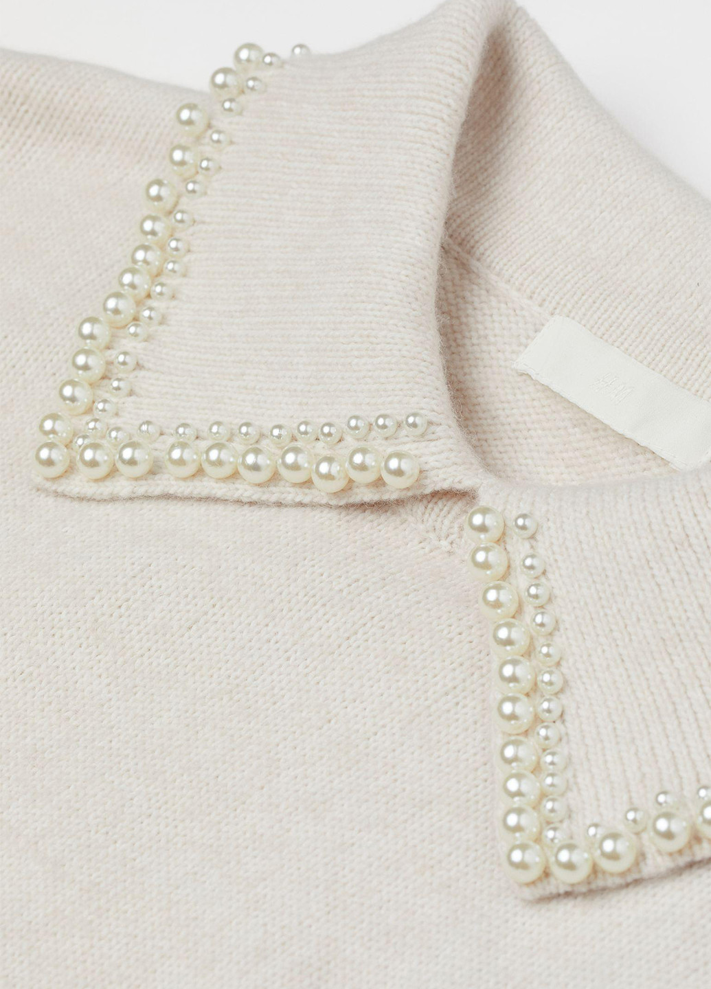 Айвори кэжуал платье платье-свитер H&M однотонное