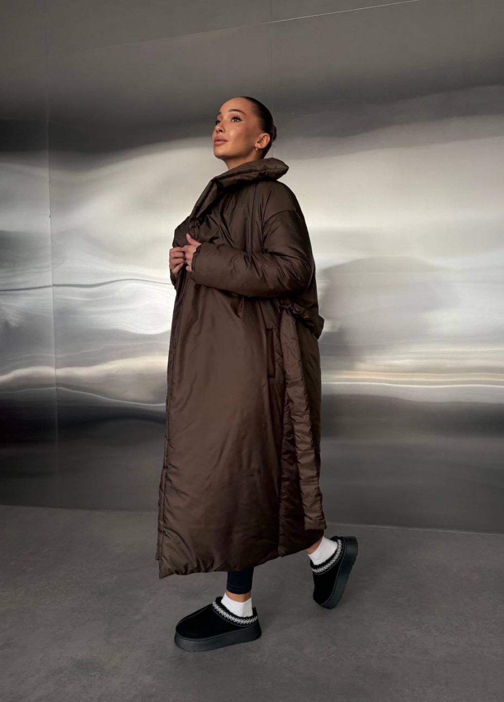 Коричнева демісезонна куртка куртка-пальто Fashion