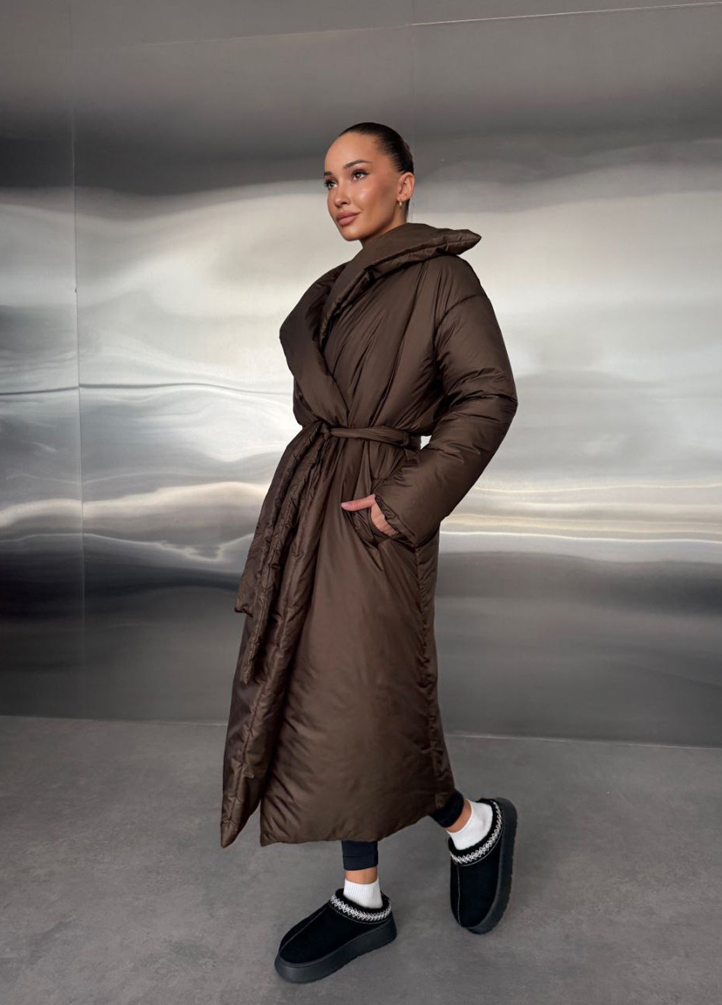 Коричнева демісезонна куртка куртка-пальто Fashion