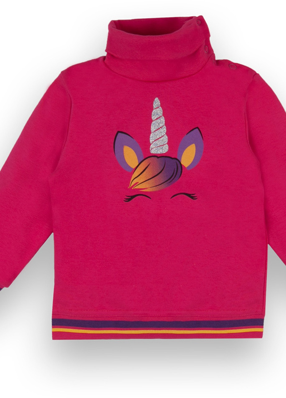 Малиновый демисезонный детский свитер для девочки sv-21-52-1 *единорожки* Габби