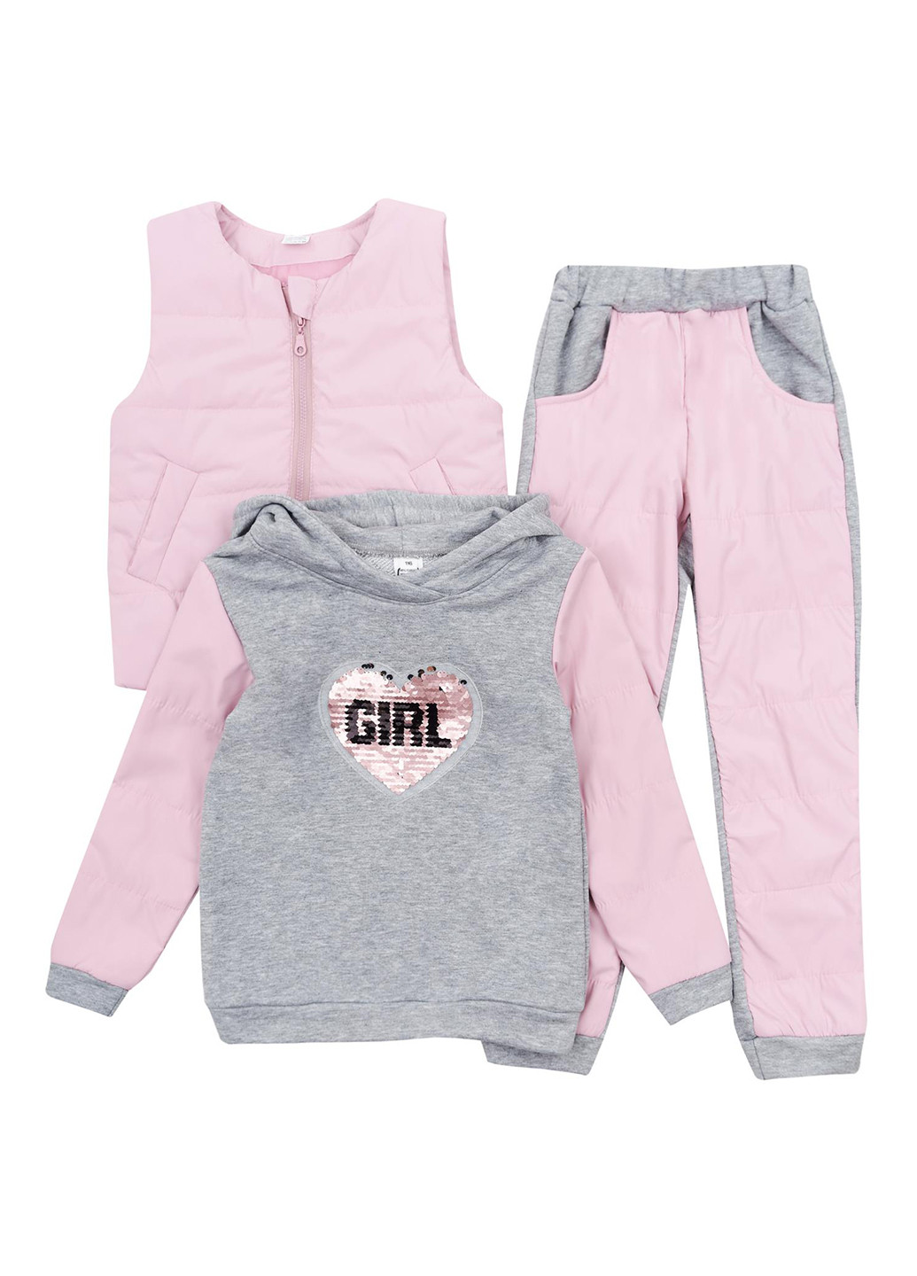 Комплект (худі, жилет, штани) Одягайко (266155286)