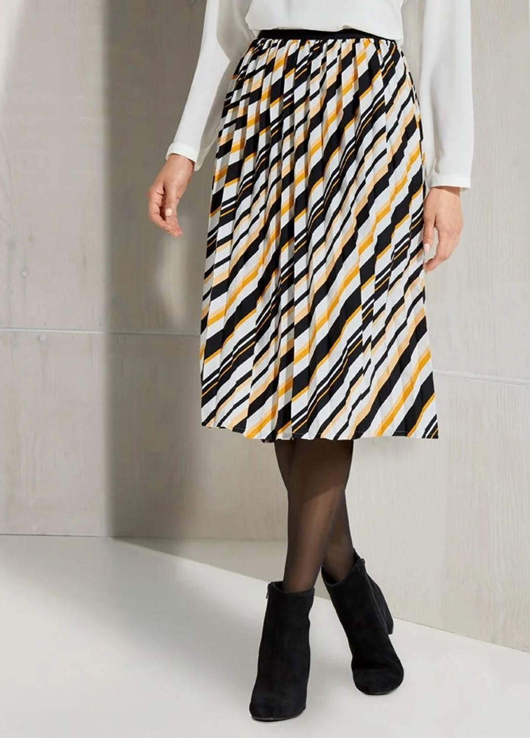 Разноцветная кэжуал в полоску юбка Esmara плиссе