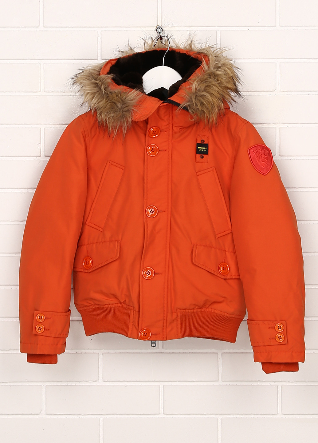 Оранжевая зимняя куртка Blauer