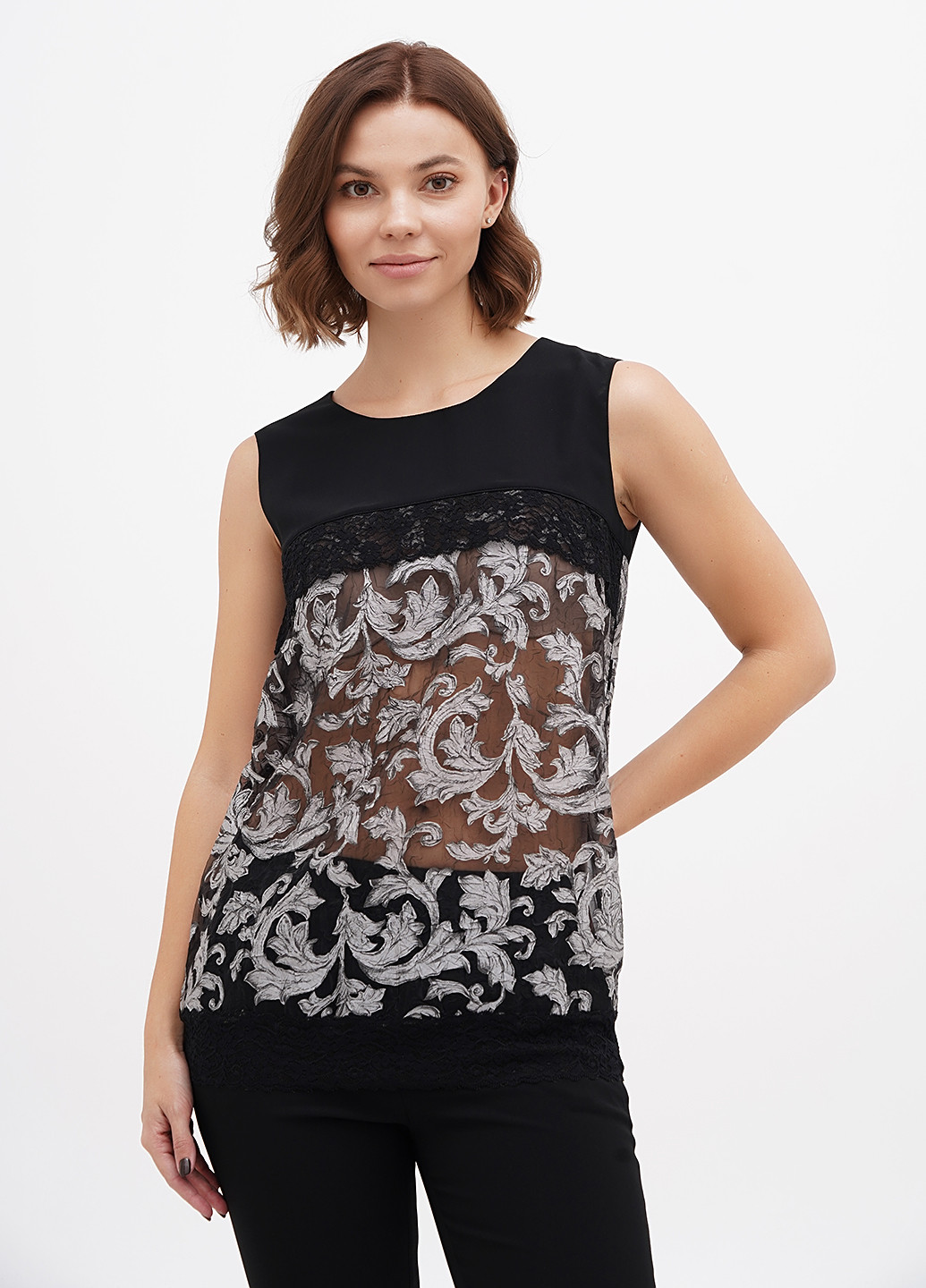 Чорна блуза Sassofono