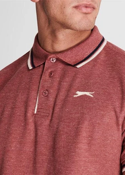 Терракотовая футболка-поло для мужчин Slazenger однотонная