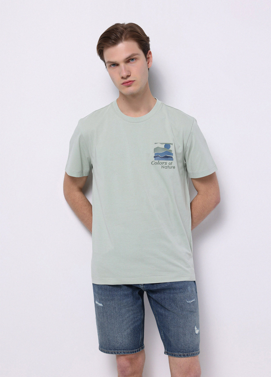 Мятная футболка Colin's