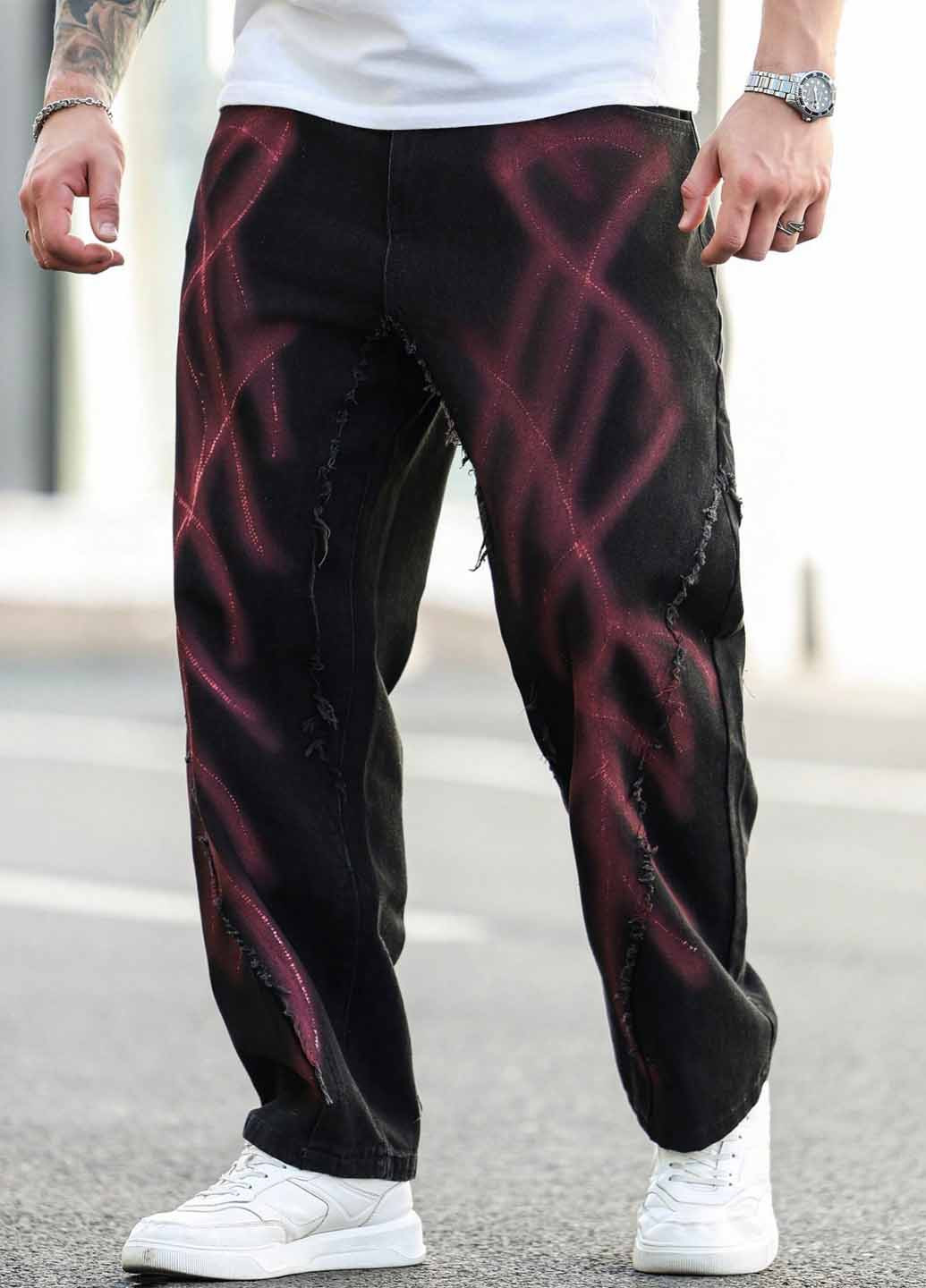 Черные демисезонные регюлар фит джинсы SHEIN