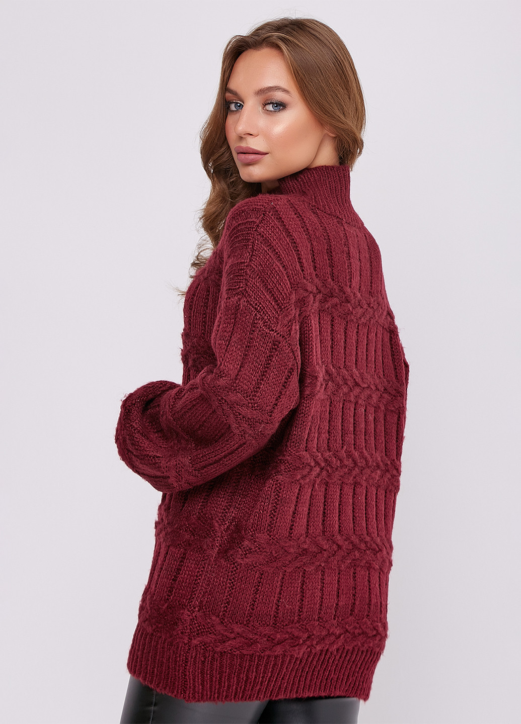 Бордовый зимний свитер ST-Seventeen