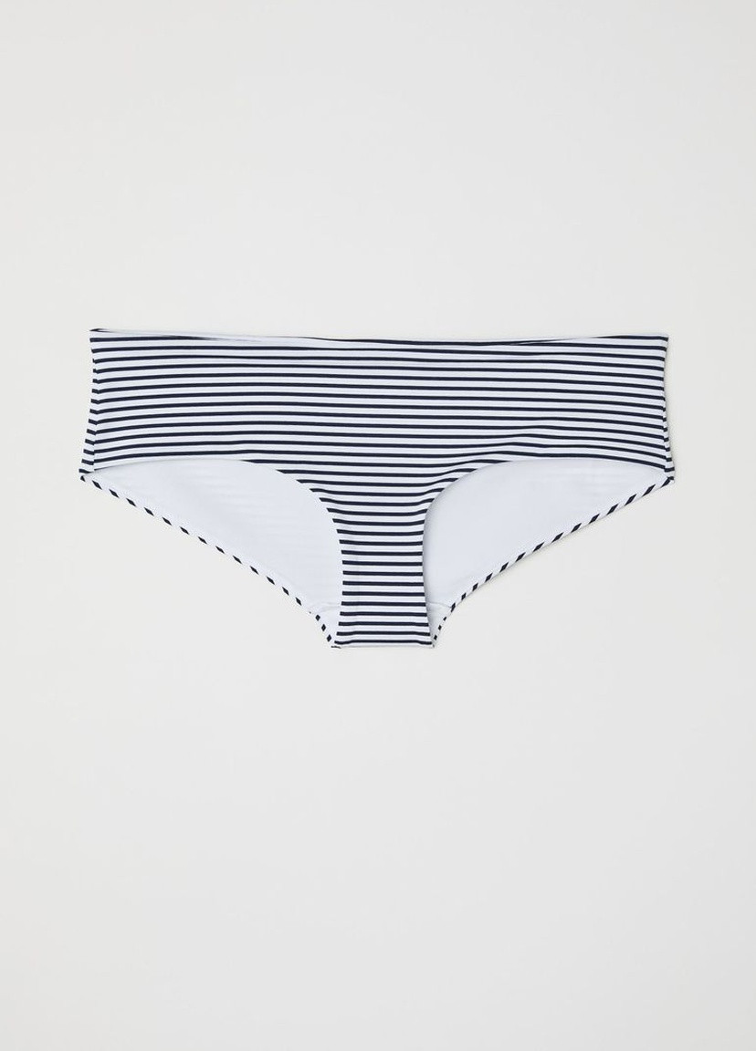 Белые купальные трусики-плавки в полоску H&M