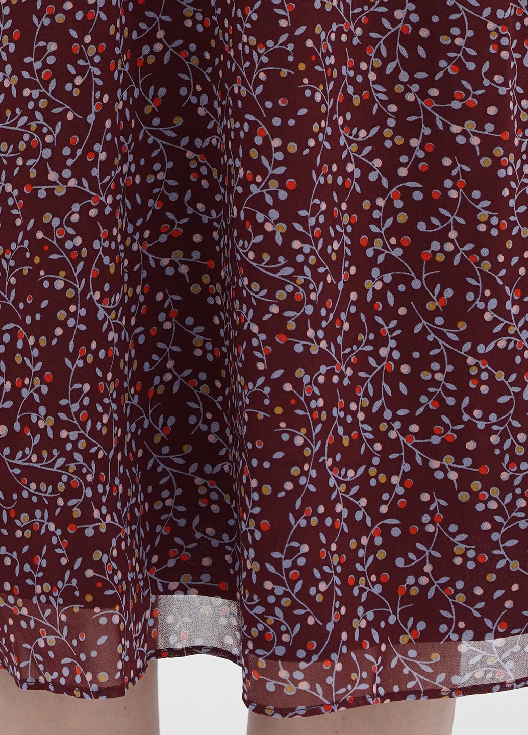 Бордовое кэжуал платье клеш Boden с цветочным принтом