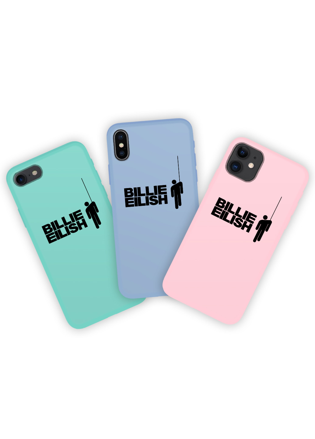 Чехол силиконовый Apple Iphone X Билли Айлиш (Billie Eilish) (6129-1211) MobiPrint (219777387)