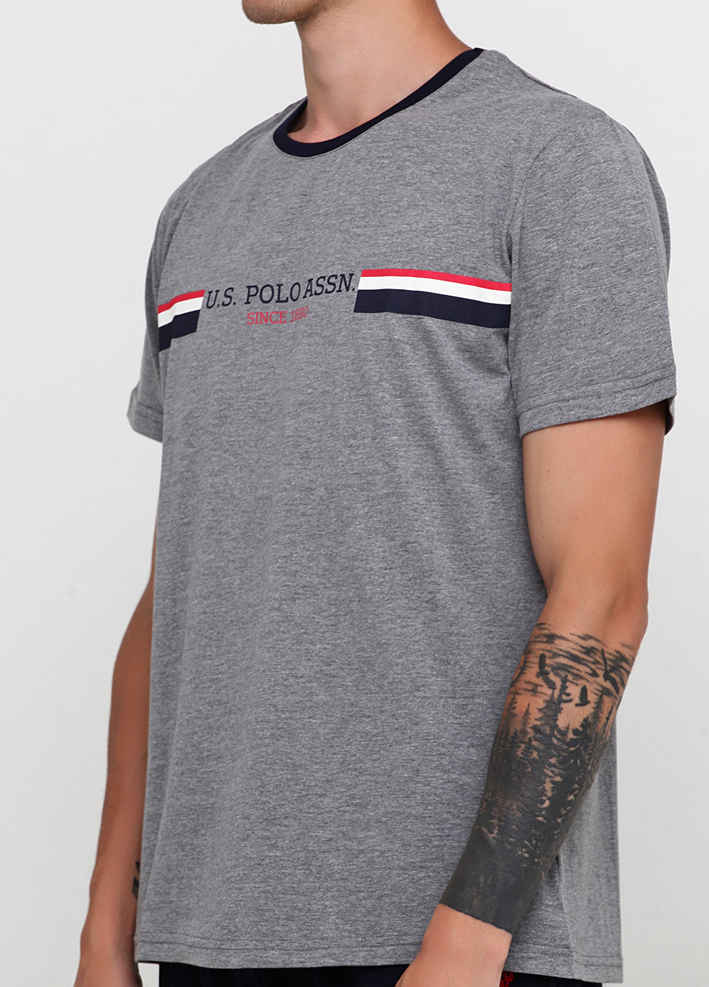 Сірий демісезонний комплект (футболка, штани) U.S. Polo Assn.