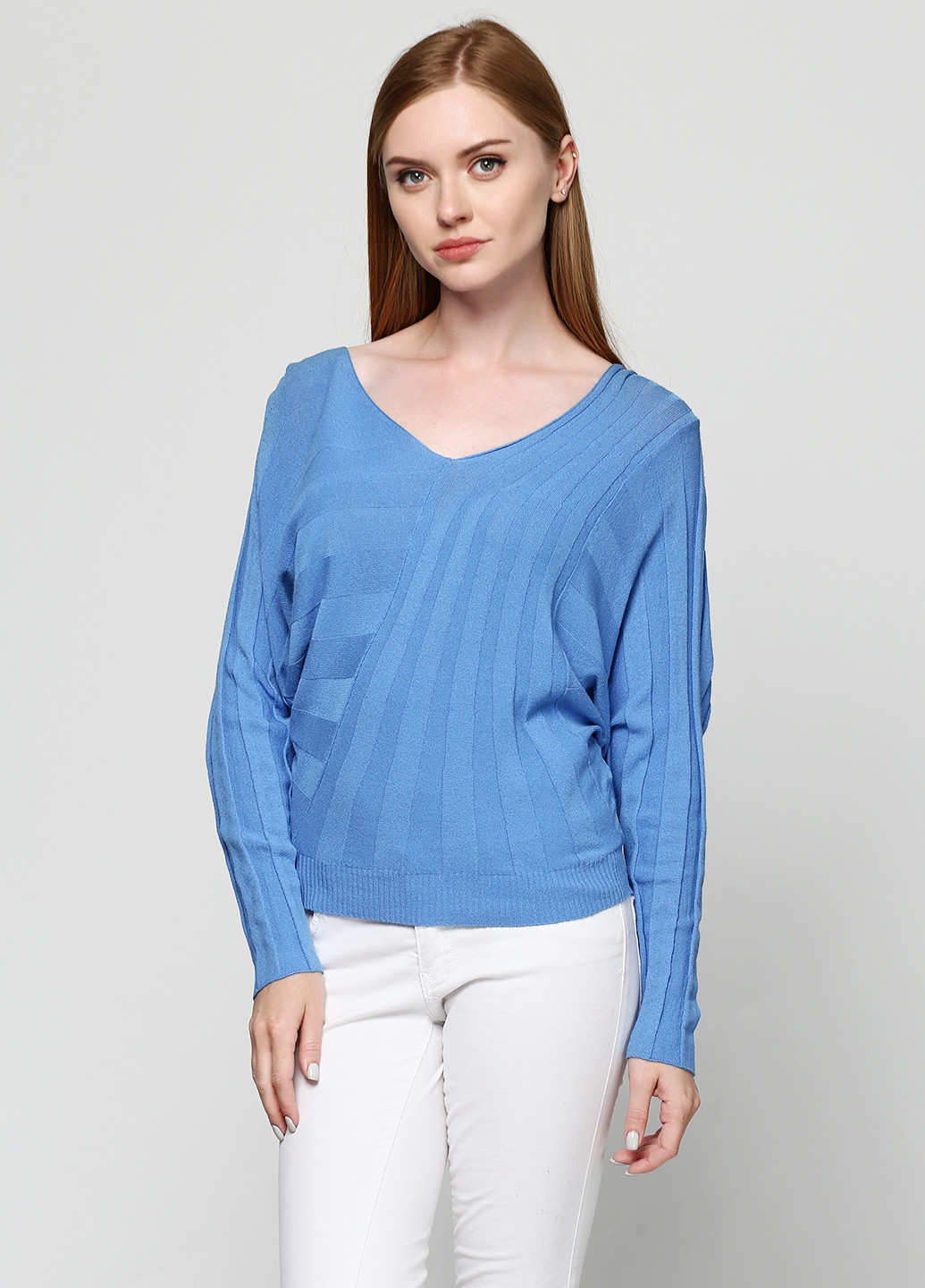 Голубой демисезонный пуловер пуловер Oblique