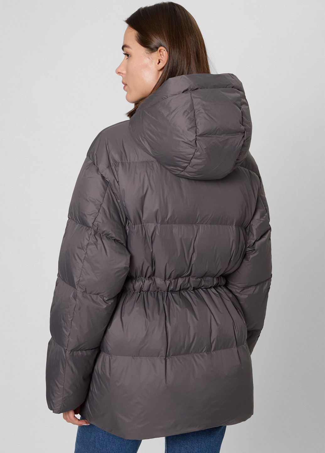Темно-серый зимний Пуховик PRPY