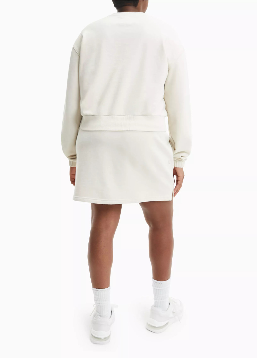 Молочный свитшот Calvin Klein логотип вышивка (298807212)