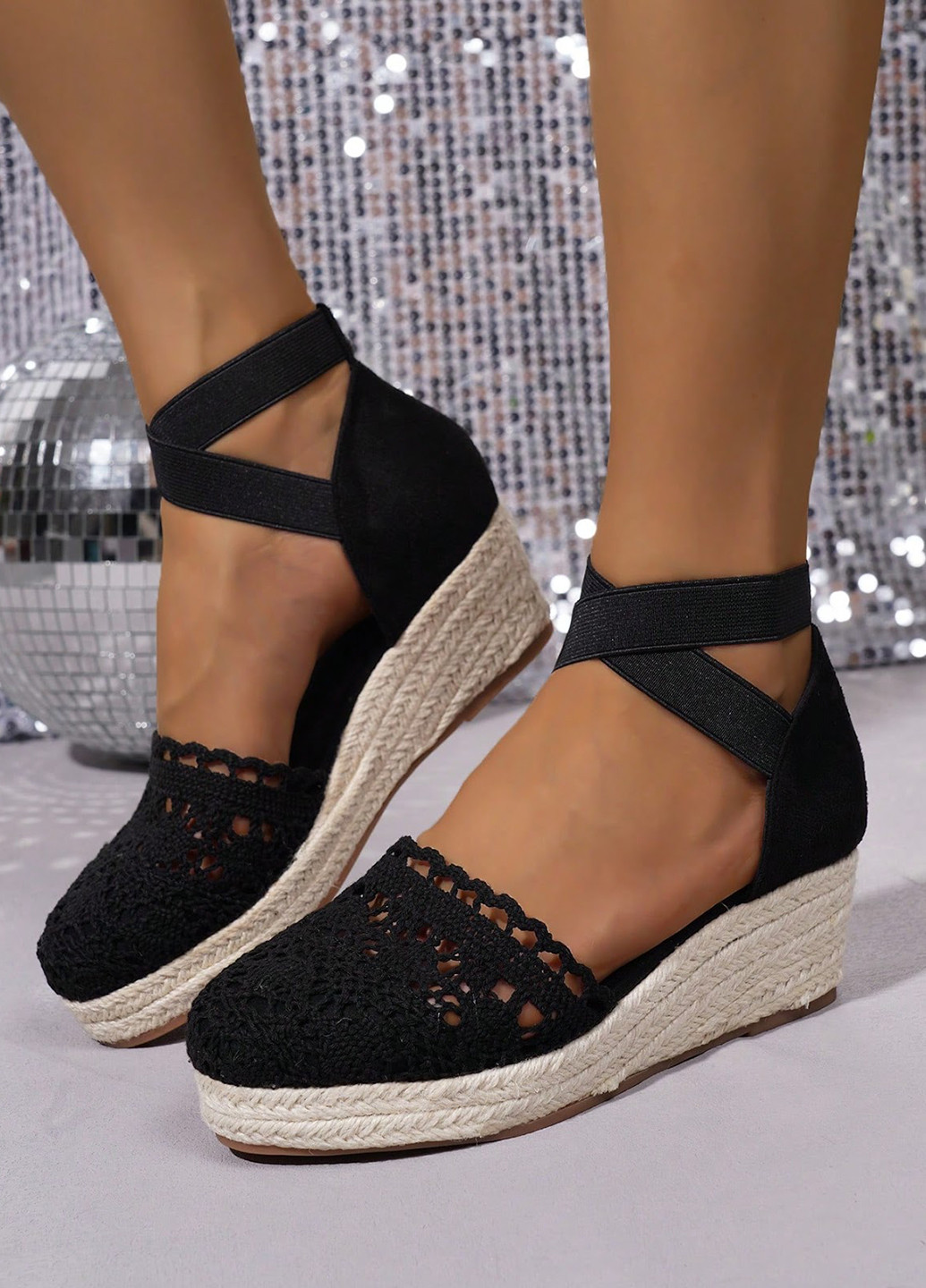 SHEIN Туфли черный з текстиль, искусственная замша, китай — лето (322813665)