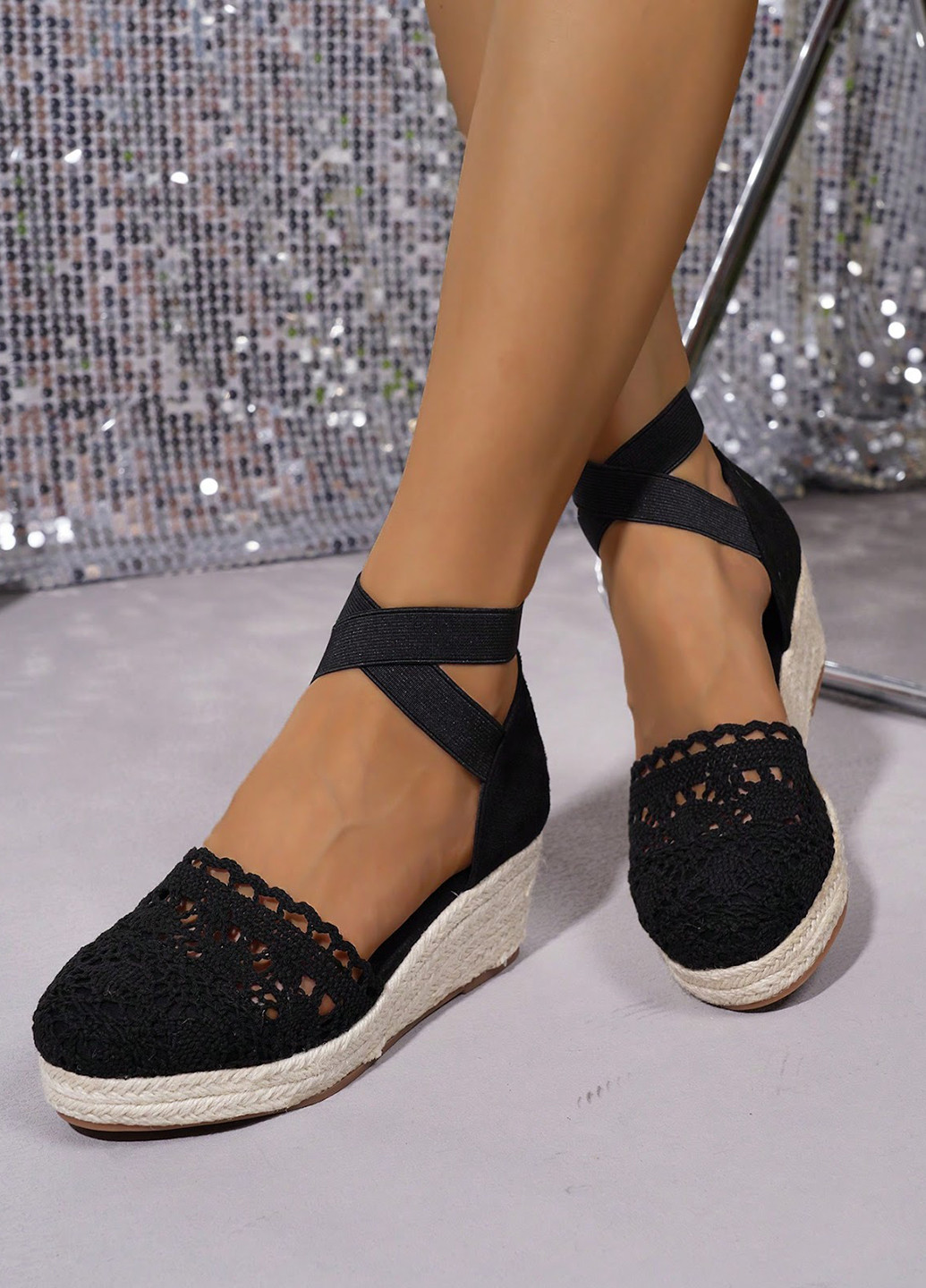 SHEIN Туфли черный з текстиль, искусственная замша, китай — лето (322813665)