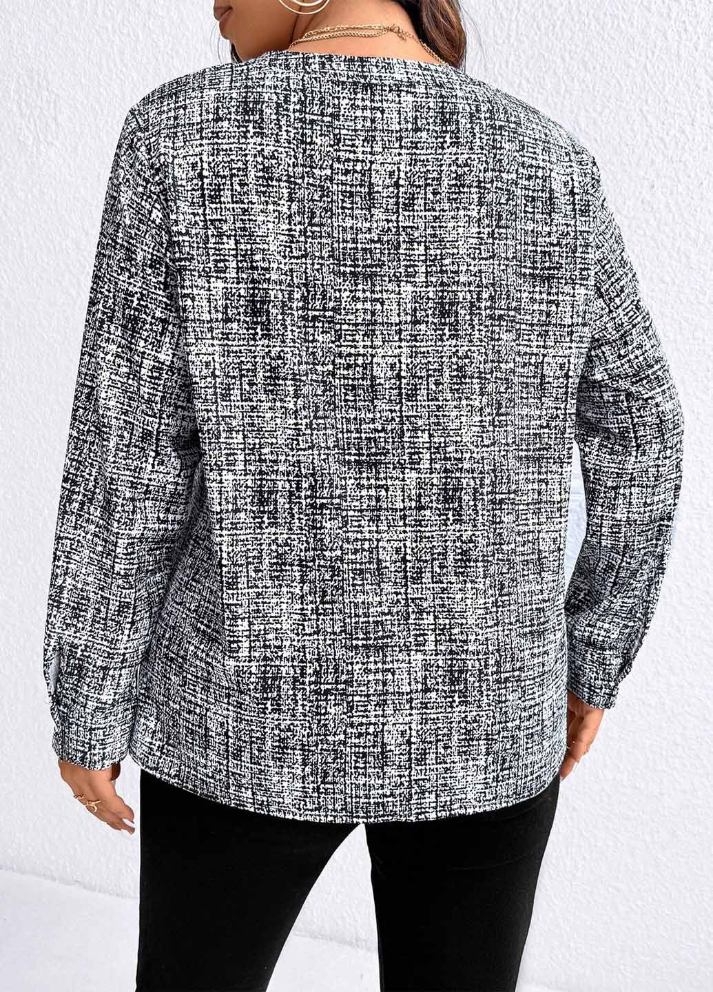 Чорно-біла блуза SHEIN