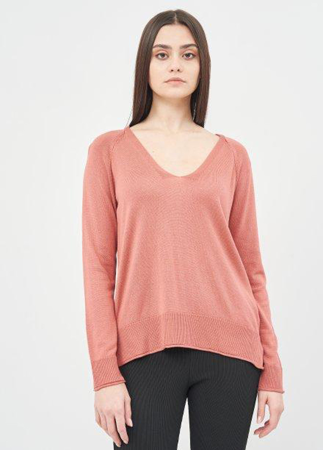 Персиковий демісезонний пуловер пуловер Stradivarius