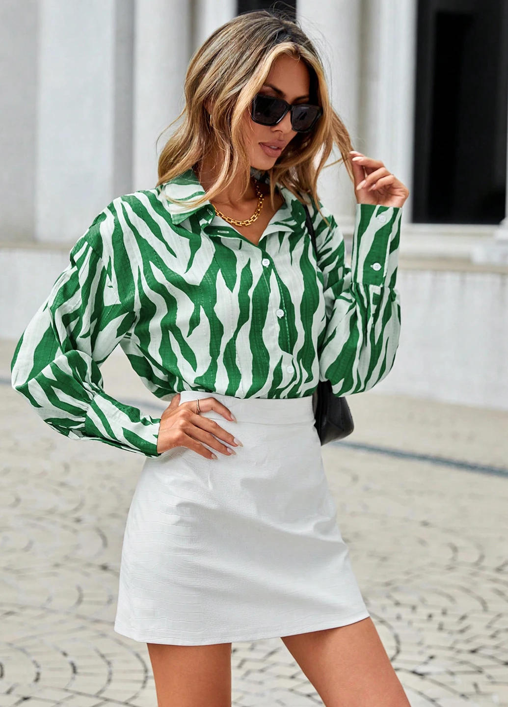 Комбинированная блуза SHEIN