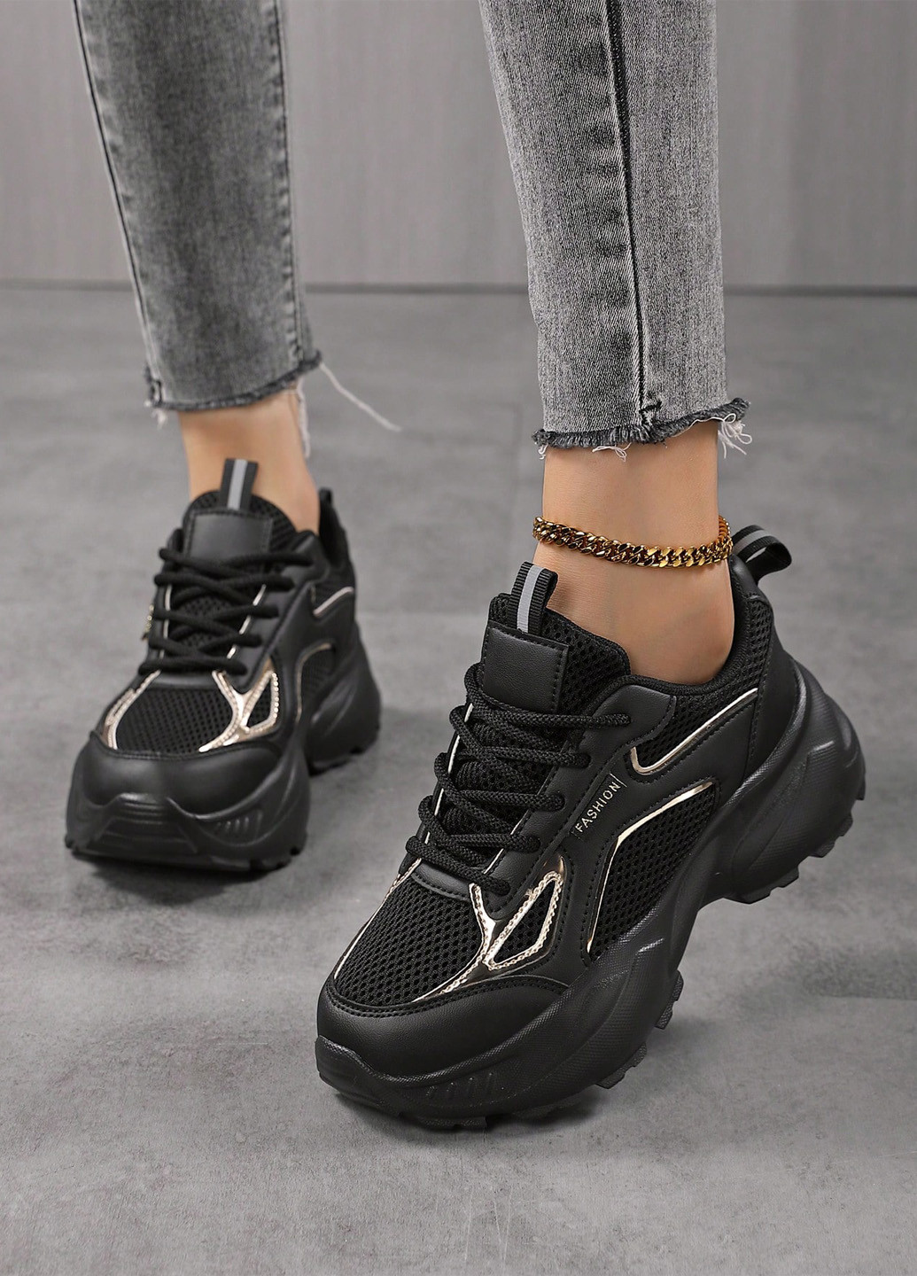 Кросівки SHEIN чорні демісезони (342405499)