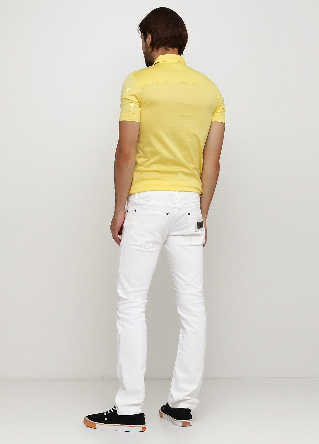 Белые демисезонные прямые джинсы John Richmond