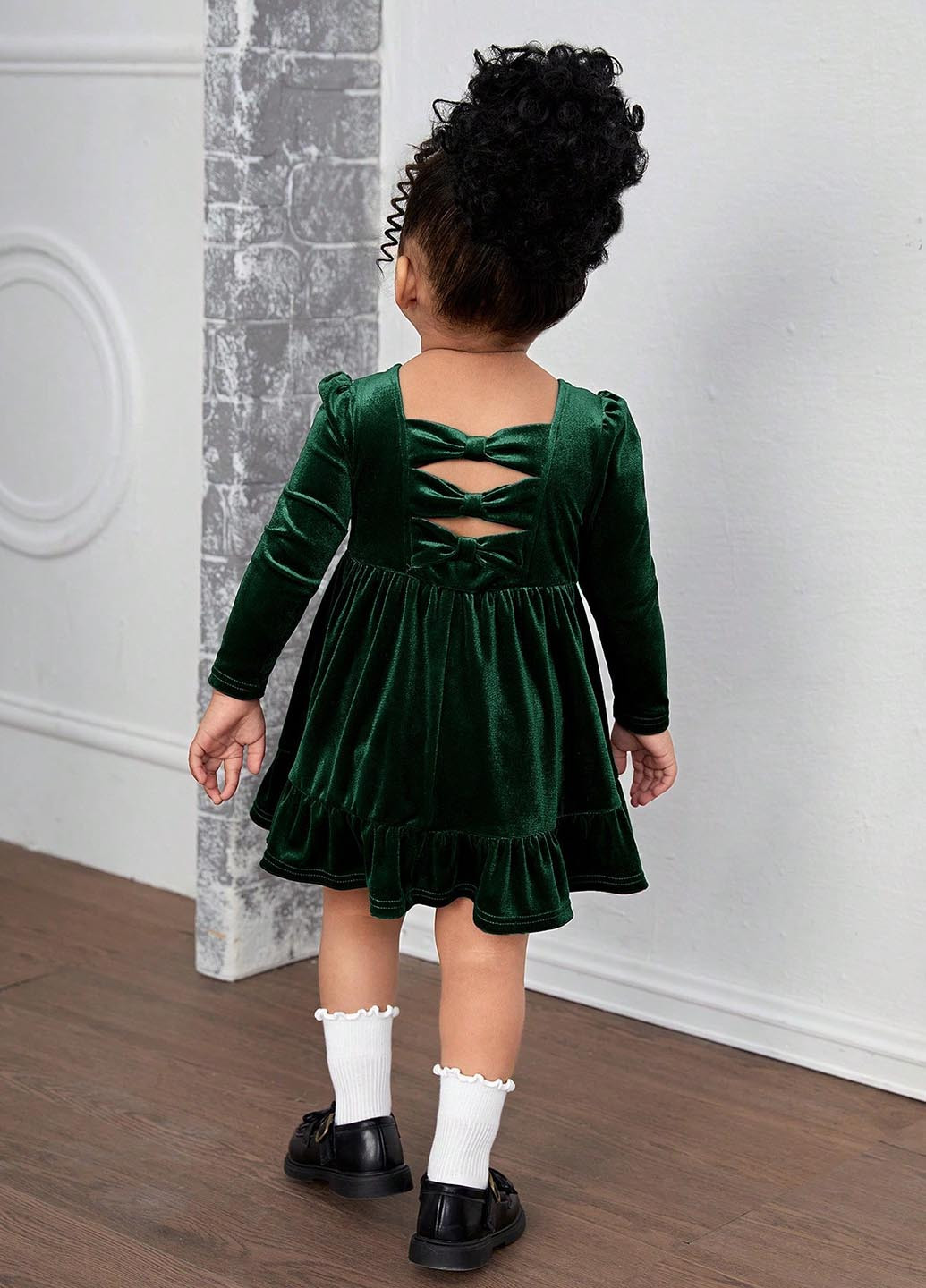 Темно-зелена сукня SHEIN (346395819)