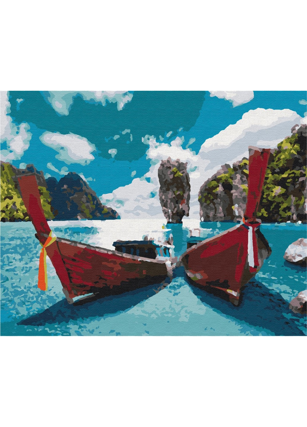 Картина "Лодки в лагуне" 40х50 см Brushme (216745795)