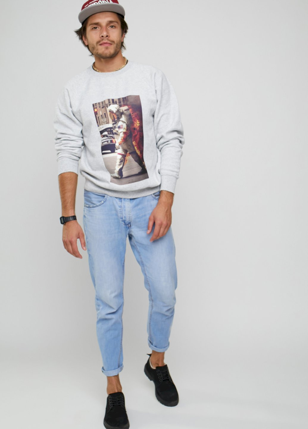 Серый свитшот мужской YAPPI (198688938)