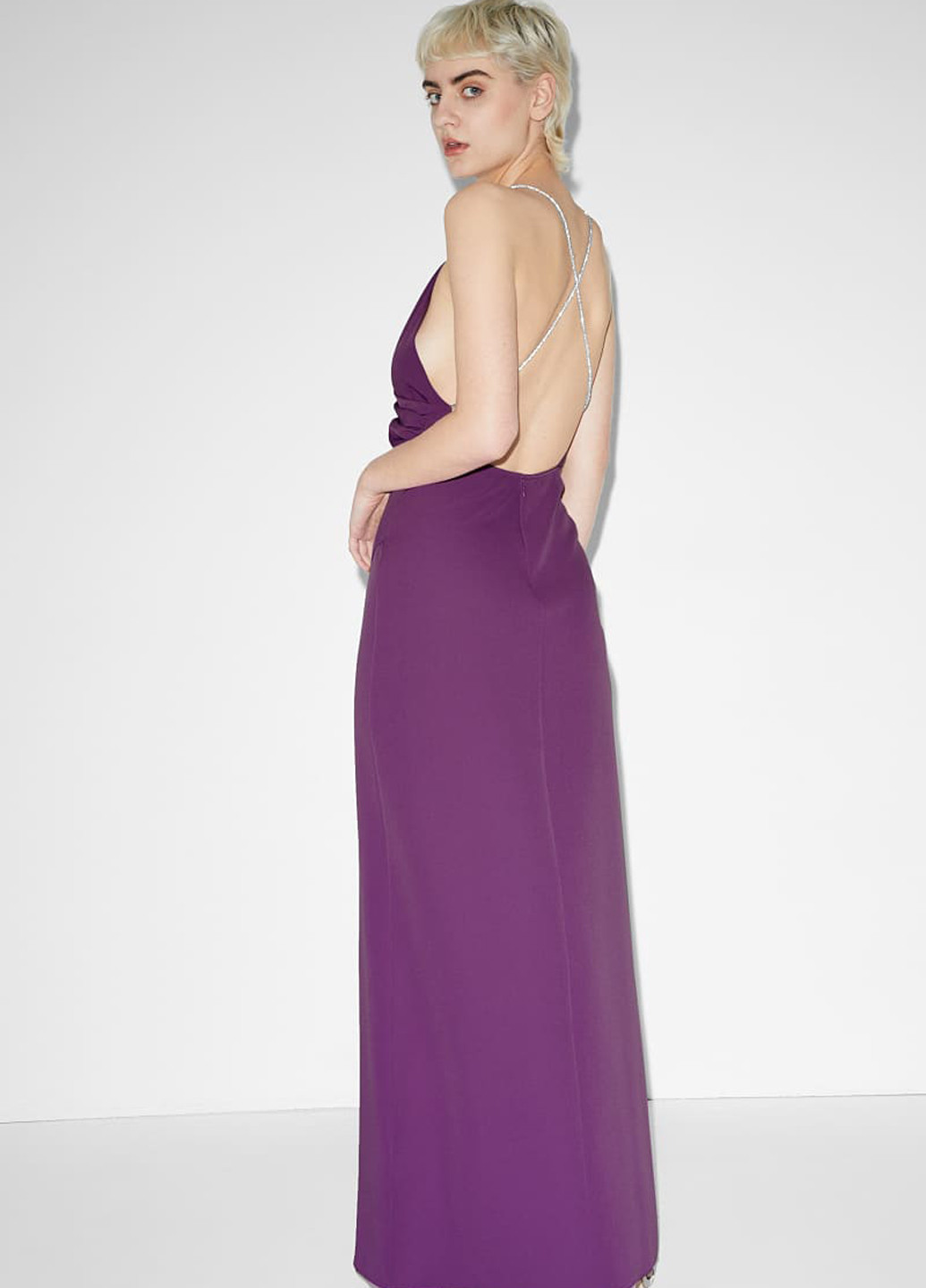 Бузкова кежуал, вечірня сукня сукня-комбінація C&A однотонна