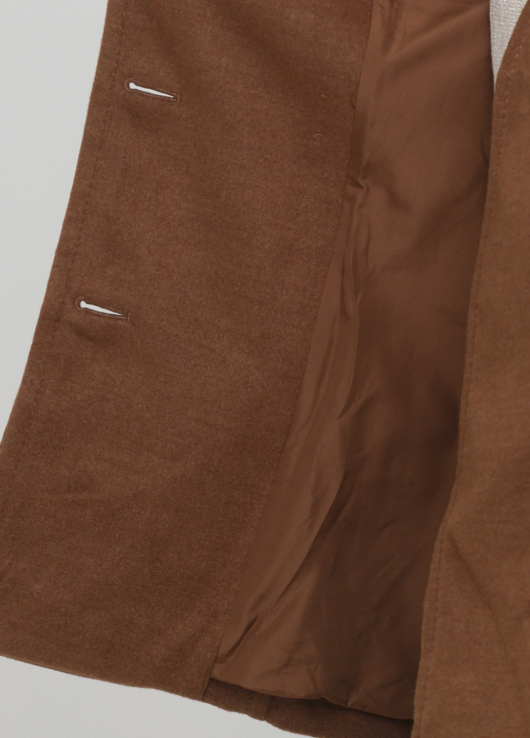 Коричневое Кэжуал полупальто двубортное H&M однотонное