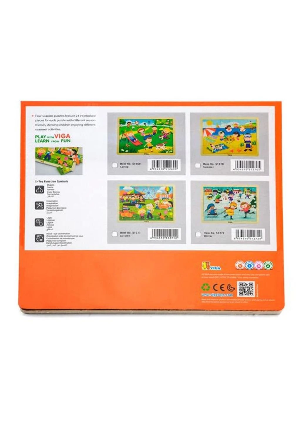 Пазл Времена года. Зима (51272) Viga Toys (249984546)