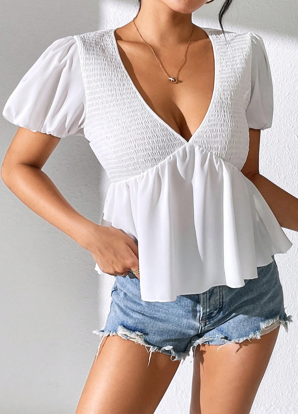 Біла блуза SHEIN