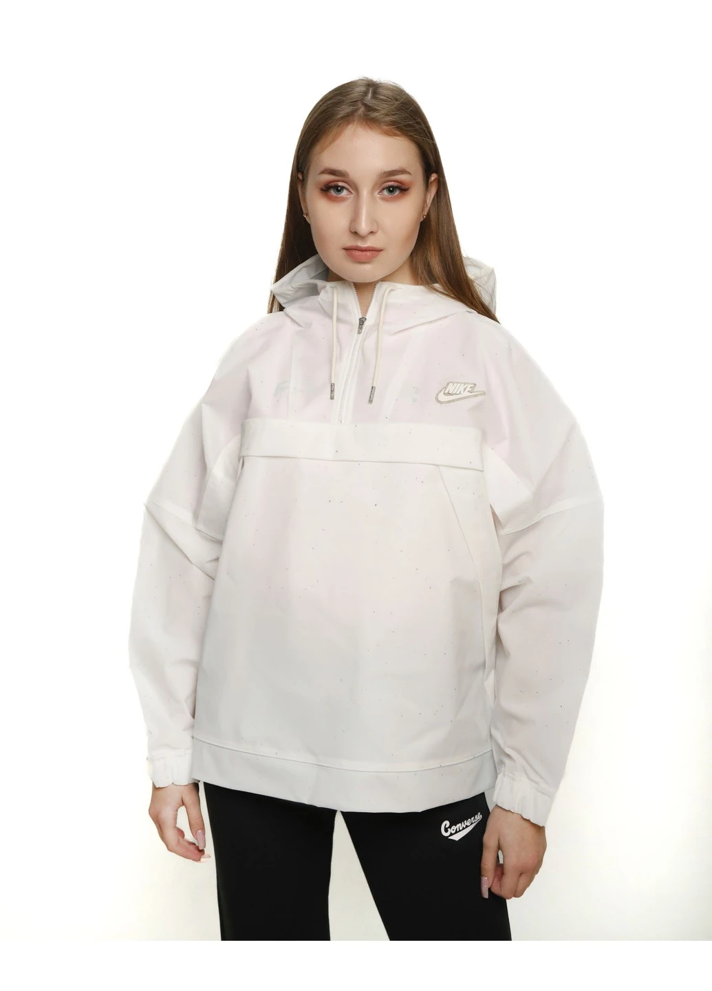 Біла демісезонна толстовка w nsw jkt anrk trpnt earth day Nike
