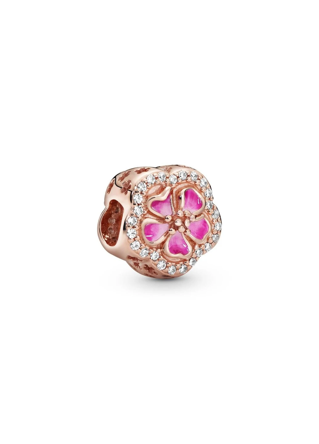 Срібна намистина для браслета Пандора "Персиковий колір" Rose 788079CZ No Brand (252433703)