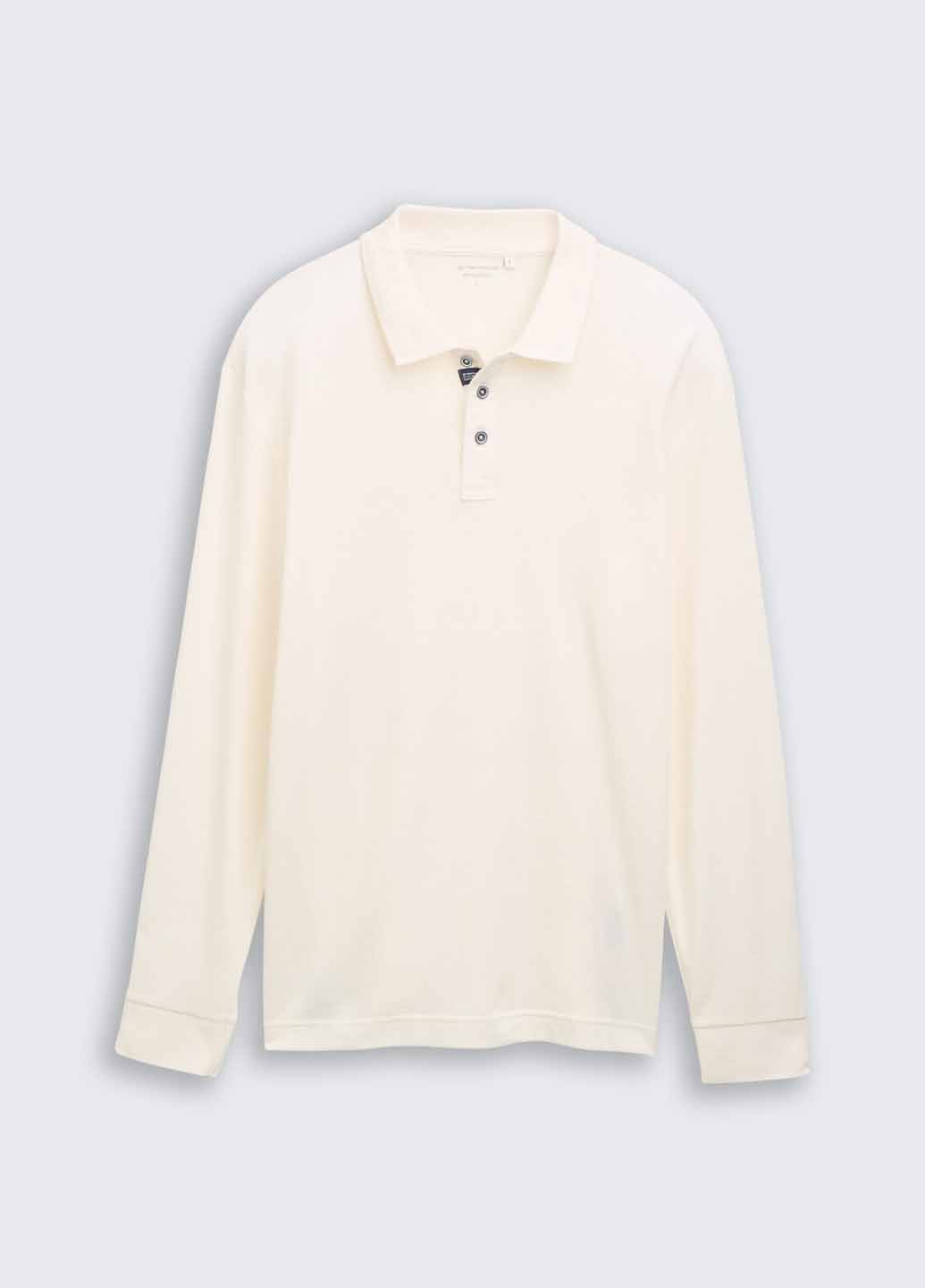 Светло-бежевая футболка-поло для мужчин Tom Tailor однотонная