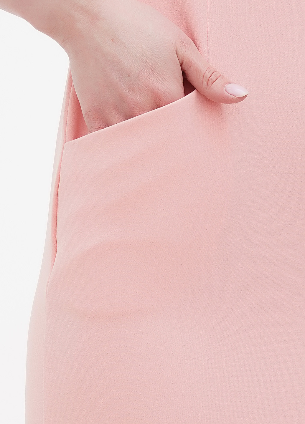 Светло-розовое кэжуал платье Maurini однотонное