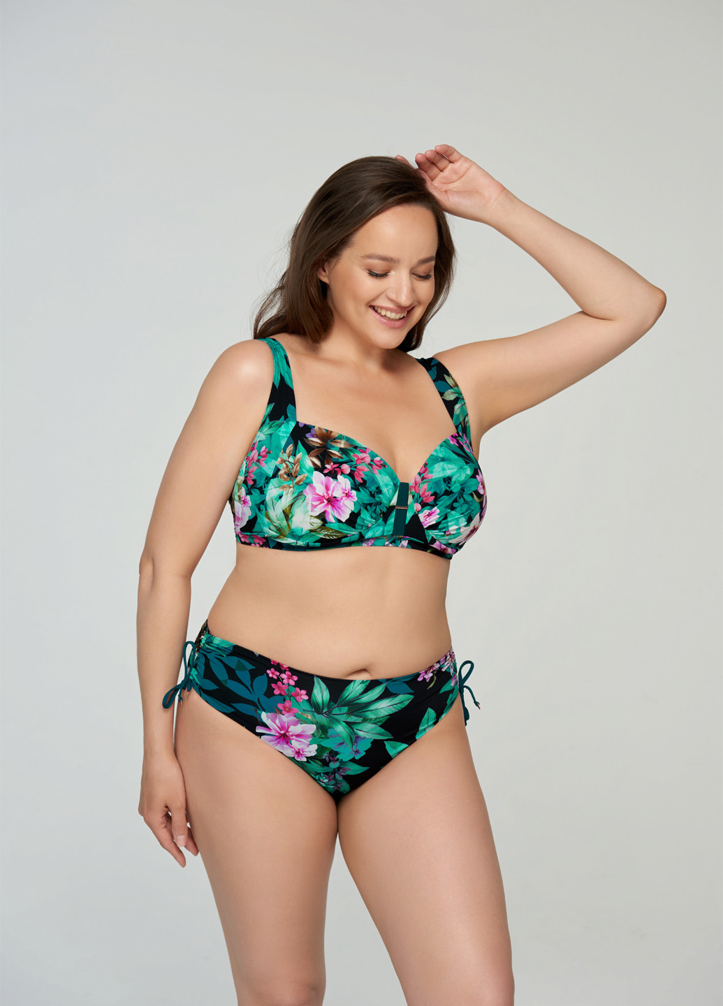 Черные купальные трусики с цветочным принтом Marc & André