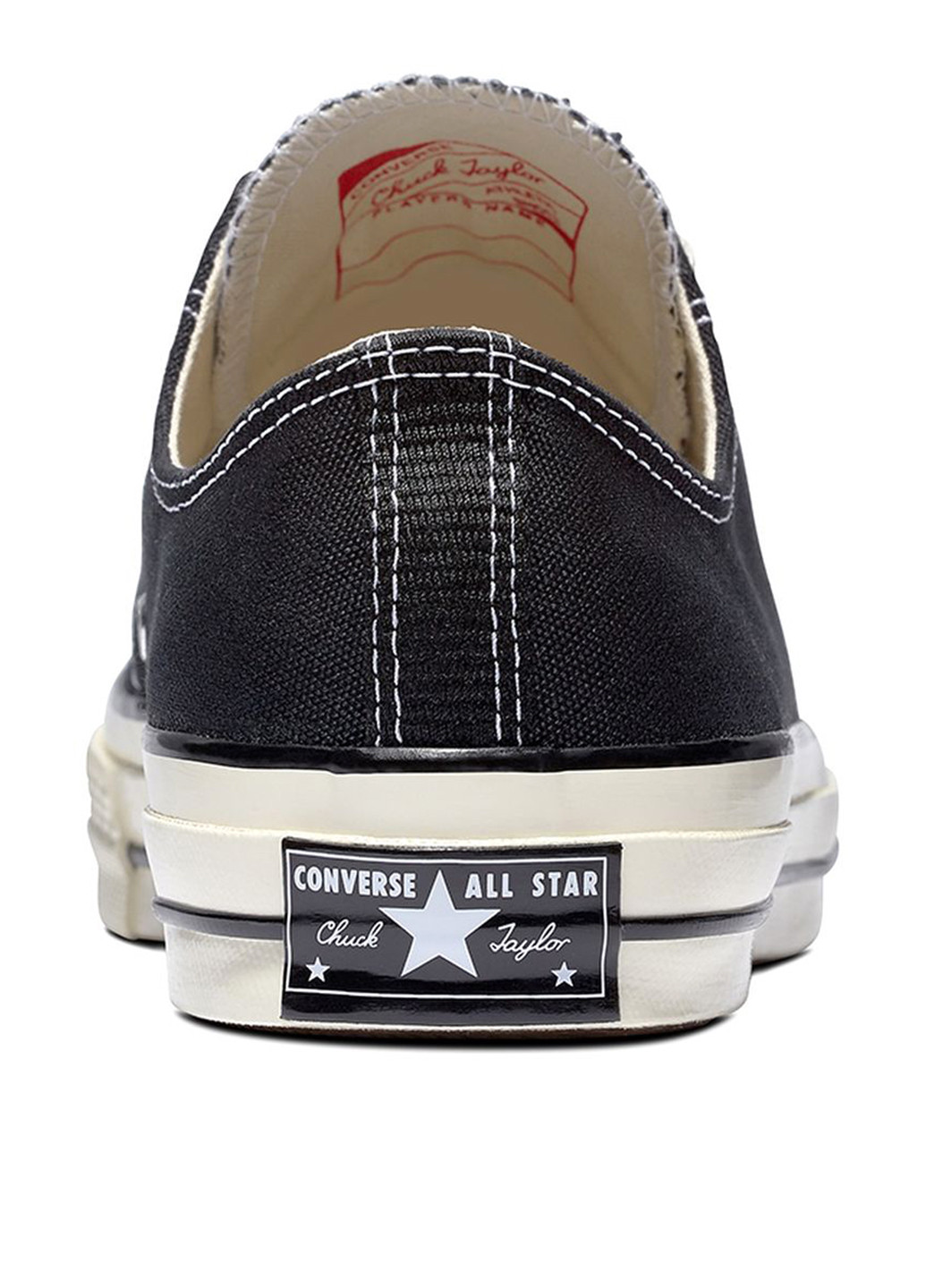 Черные кеды Converse CHUCK 70 с белой подошвой, с логотипом