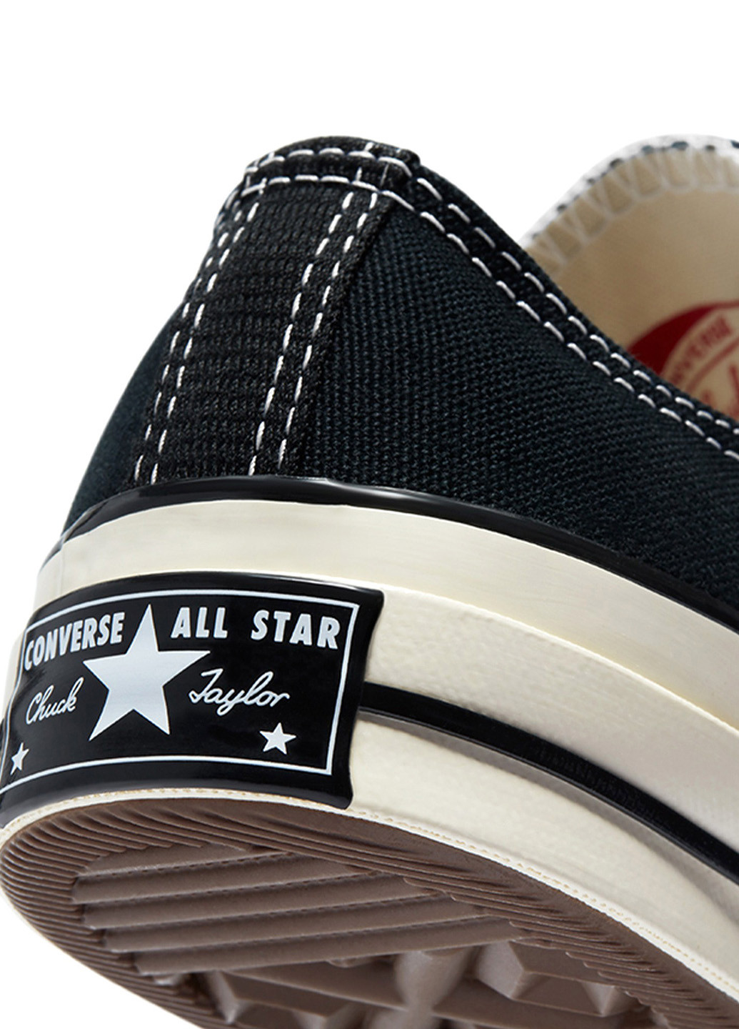 Черные кеды Converse CHUCK 70 с белой подошвой, с логотипом