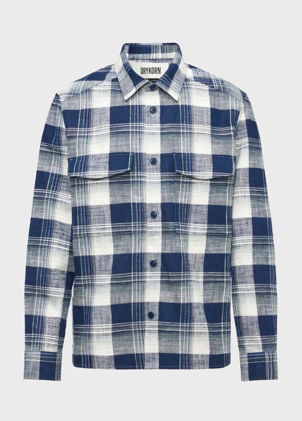 Синяя кэжуал рубашка в клетку Drykorn