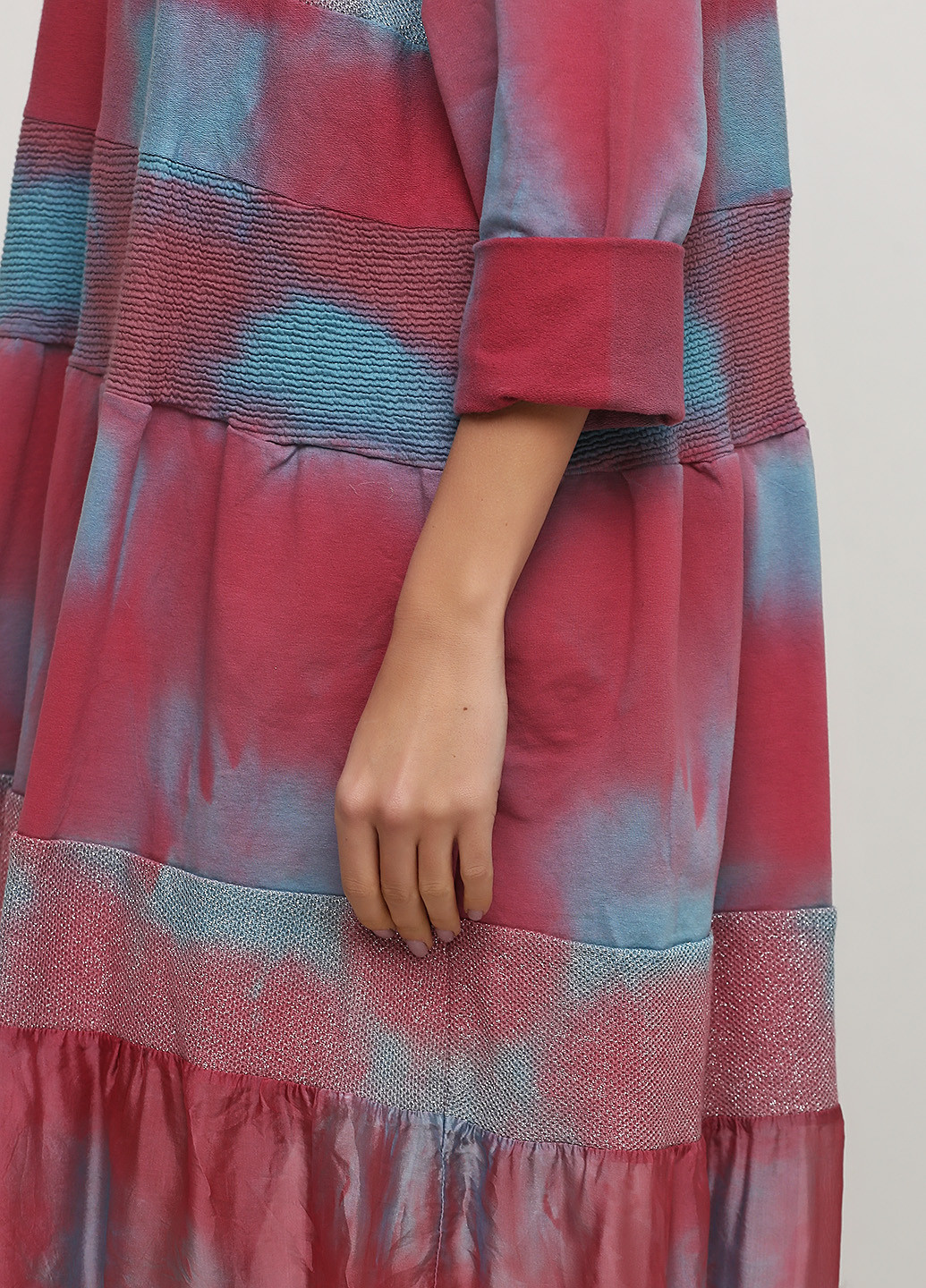 Малинова кежуал сукня оверсайз Made in Italy з градієнтом